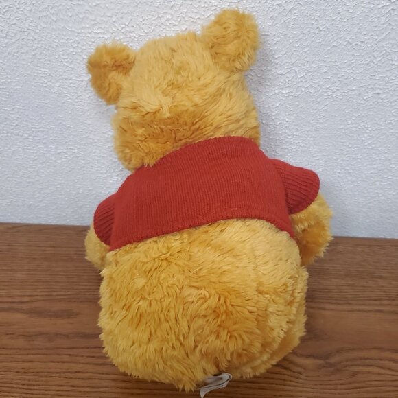 Plush Disney Winnie The Pooh 14" Soft Stuffed Animal wearing the Pooh Red Shirt - Picture 3 of 6